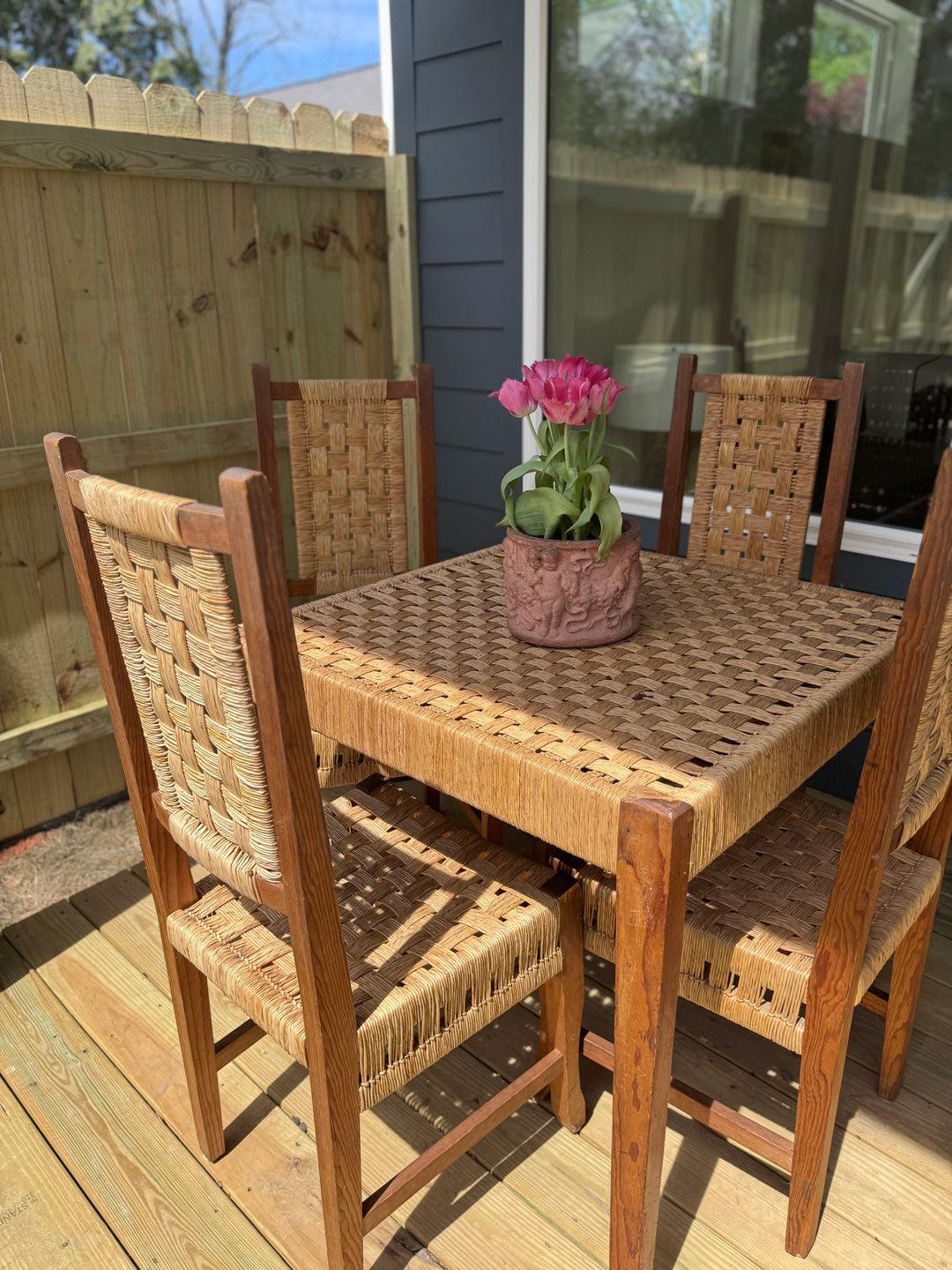 Wicker Four Seat Patio Set