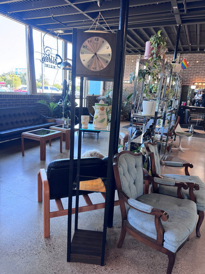 Vintage Tall Battery Powered Standing Clock Shelf