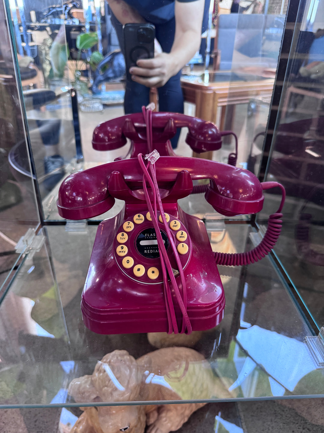 Vintage Red Rotary Phone