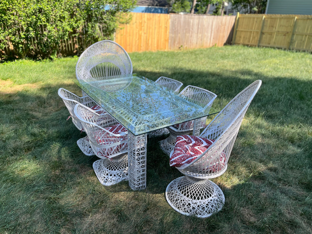 Mid-Century Modern Fiberglass Patio Set