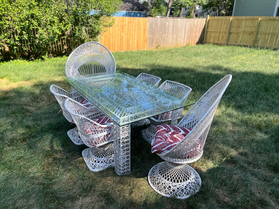Mid-Century Modern Fiberglass Patio Set