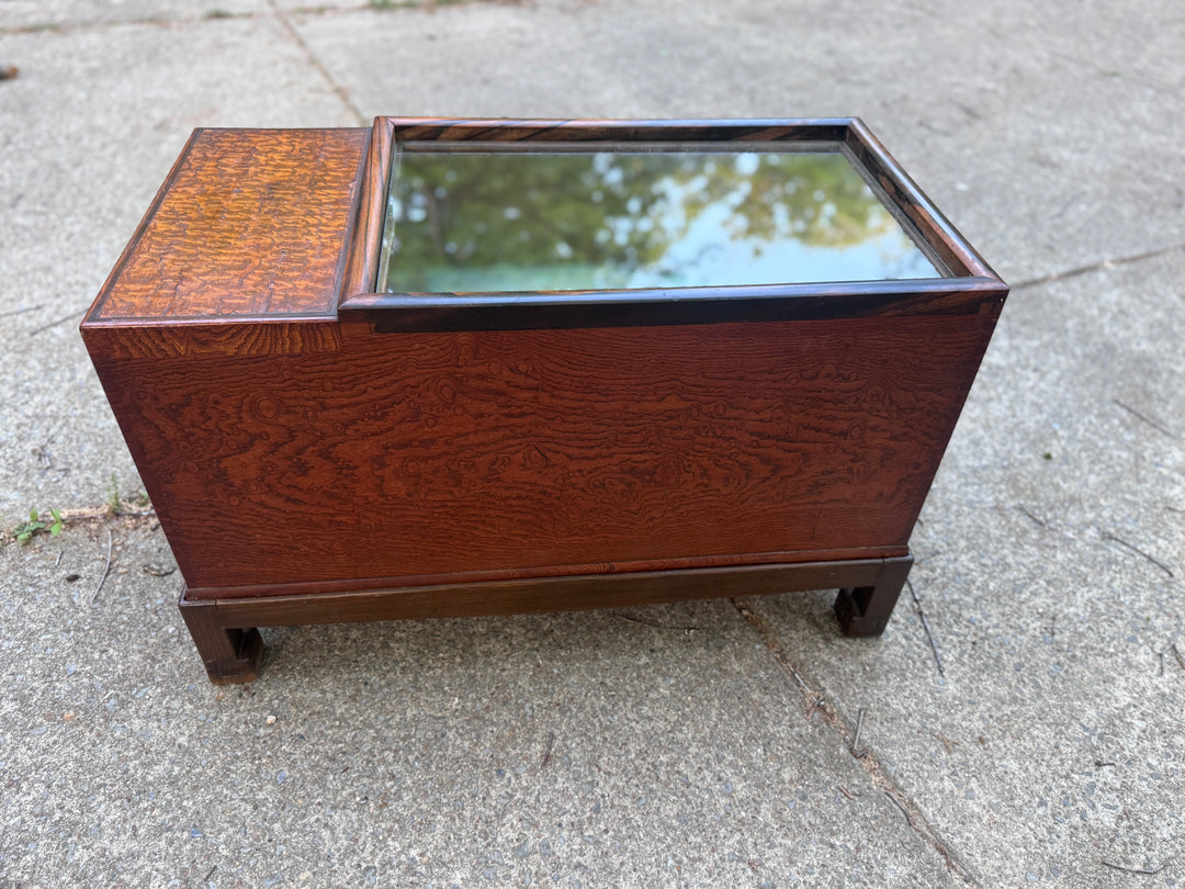 Antique Original Vintage Japanese Keyaki Hibachi Brazier Tea Chest