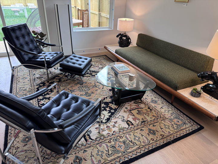 Glass Top A-Symmetrical Triangle Coffee Table