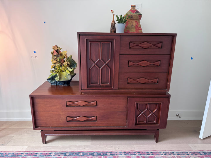 Mid-Century Modern Two Piece Dresser