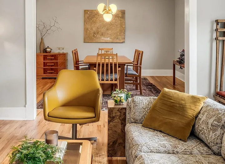 Mid-Century Modern Mustard Yellow Side Chair