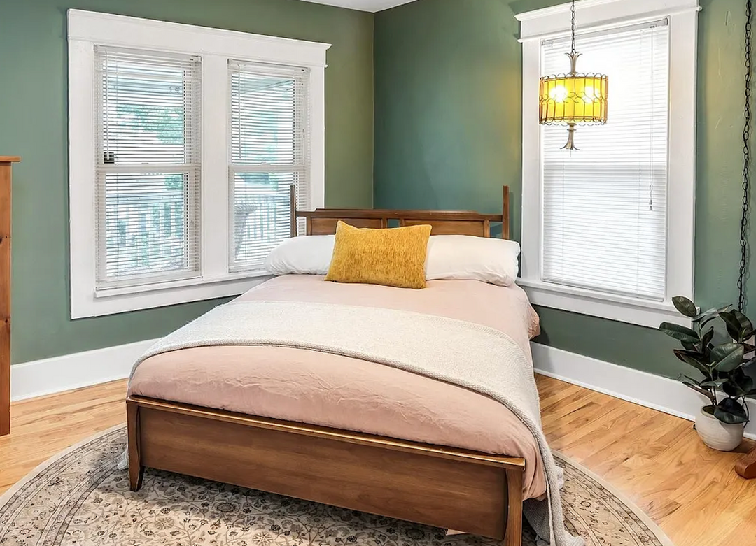 Mid-Century Modern Full Headboard and Footboard